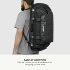 color_common ViaTerra rtw series - hammerhead 75 universal motorcycle tailbag is easy to carry