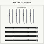 color_common ViaTerra rtw series - hammerhead 75 universal motorcycle tailbag has all included accessories