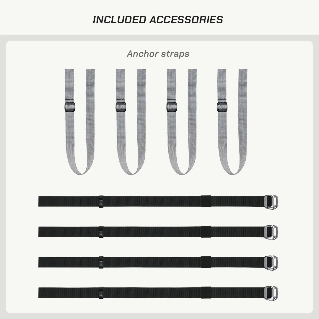 color_common ViaTerra rtw series - hammerhead 75 universal motorcycle tailbag has all included accessories