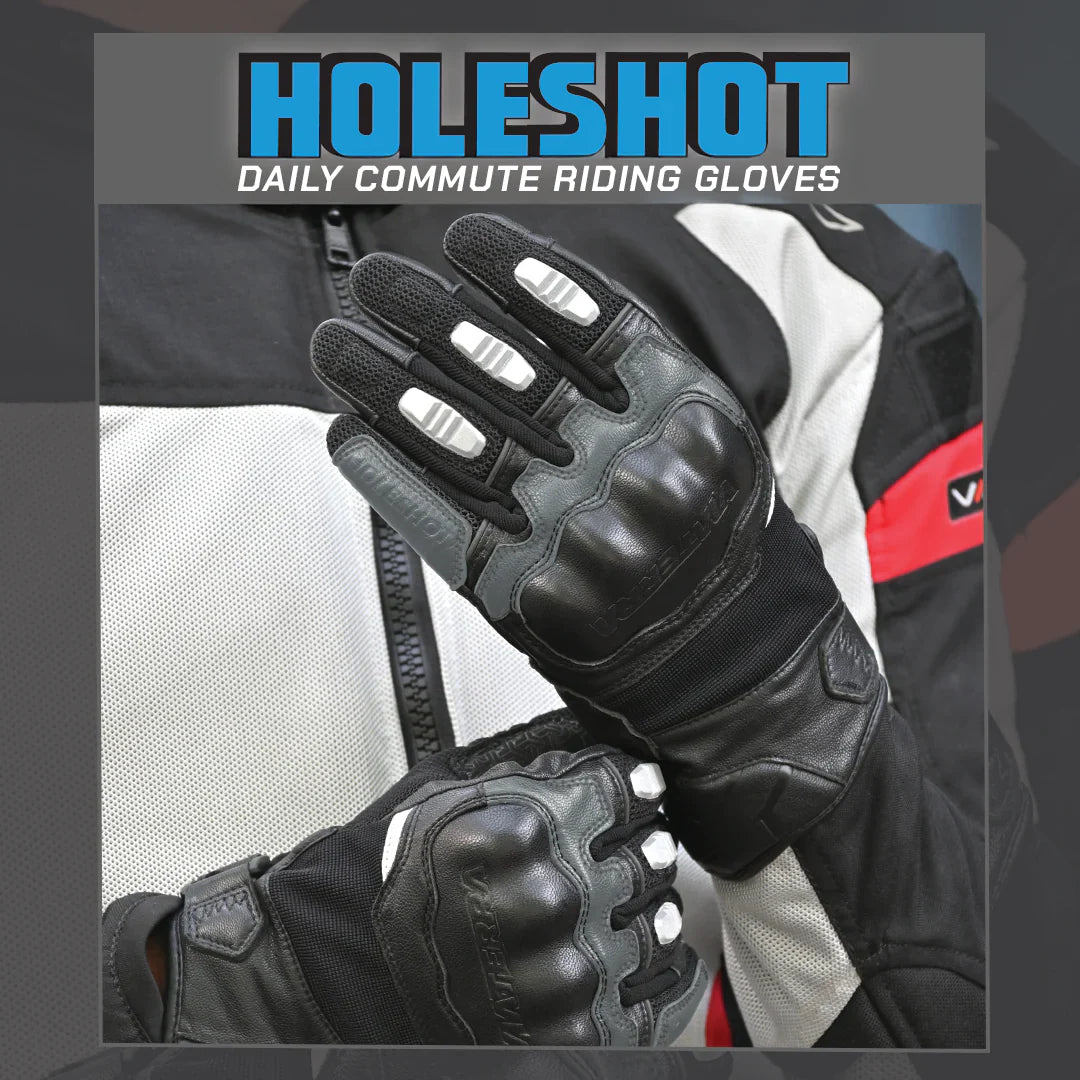 color_common ViaTerra holeshot – short motorcycle riding gloves for men