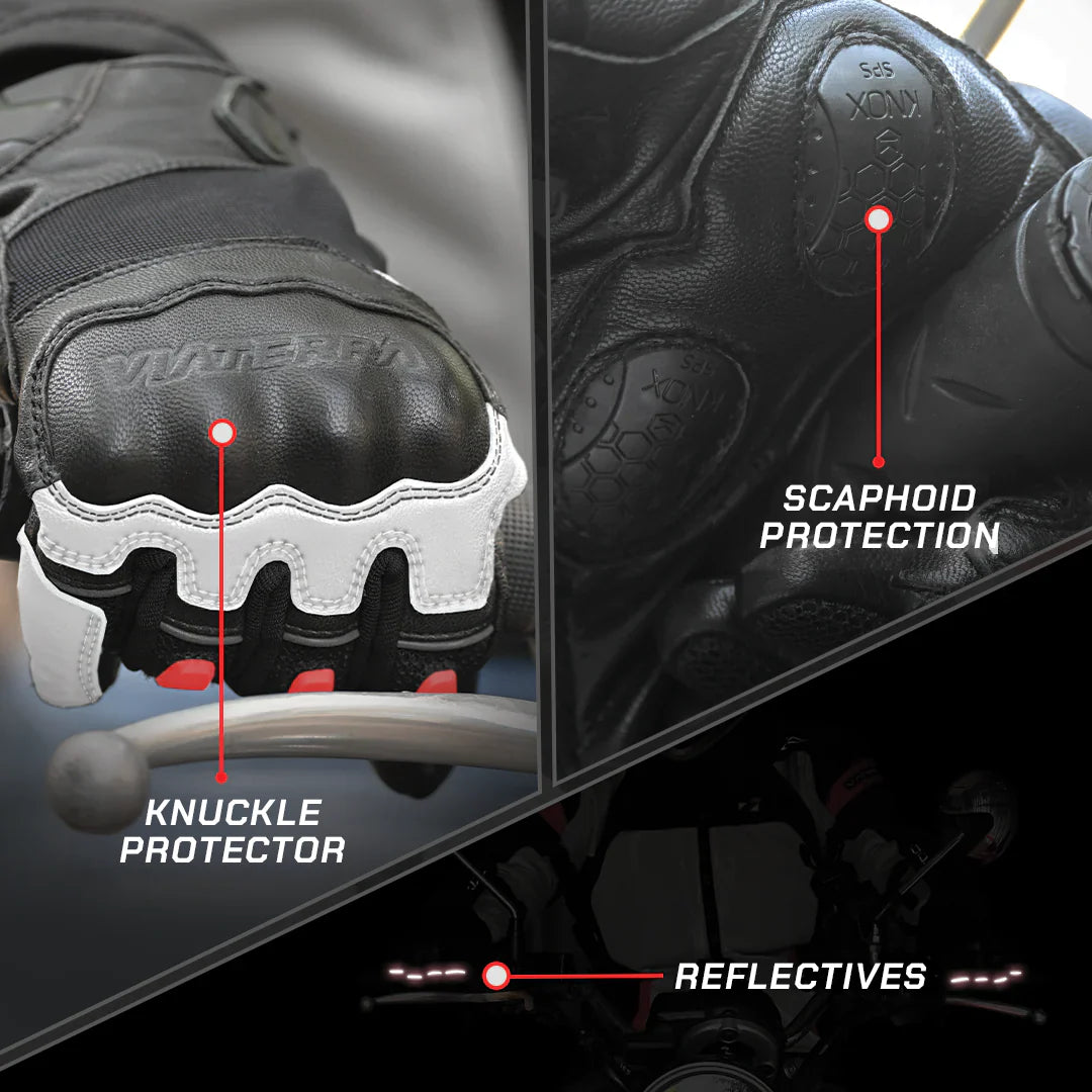 color_common ViaTerra holeshot – short motorcycle riding gloves for men that have knuckle protector