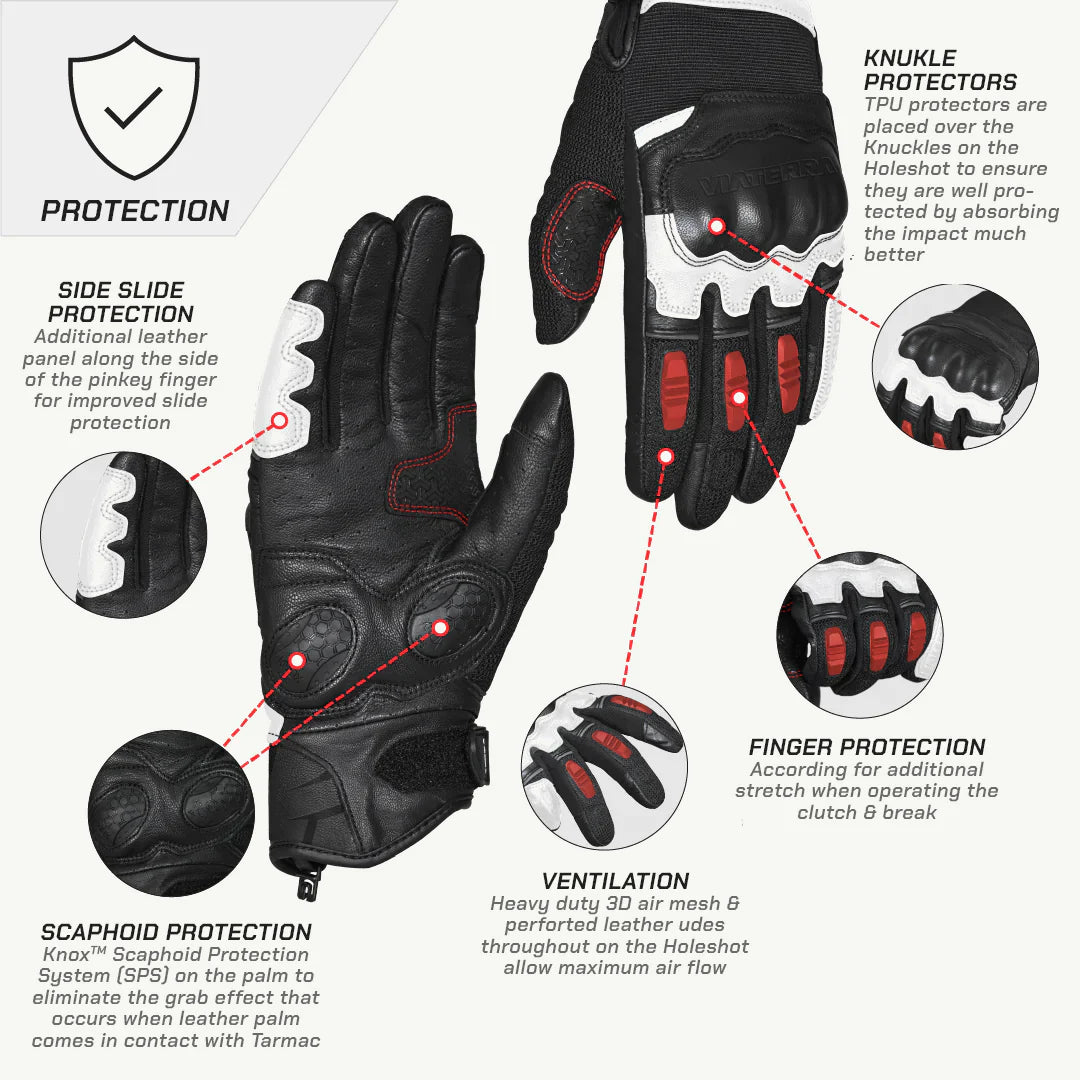 color_common ViaTerra holeshot – short motorcycle riding gloves for men that have knuckle protector