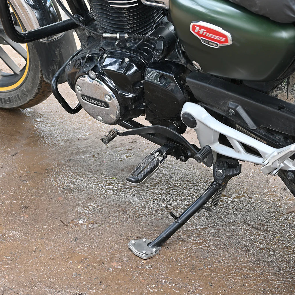 color_common Silver Sidestand Foot Extension for Honda CB350 Highness