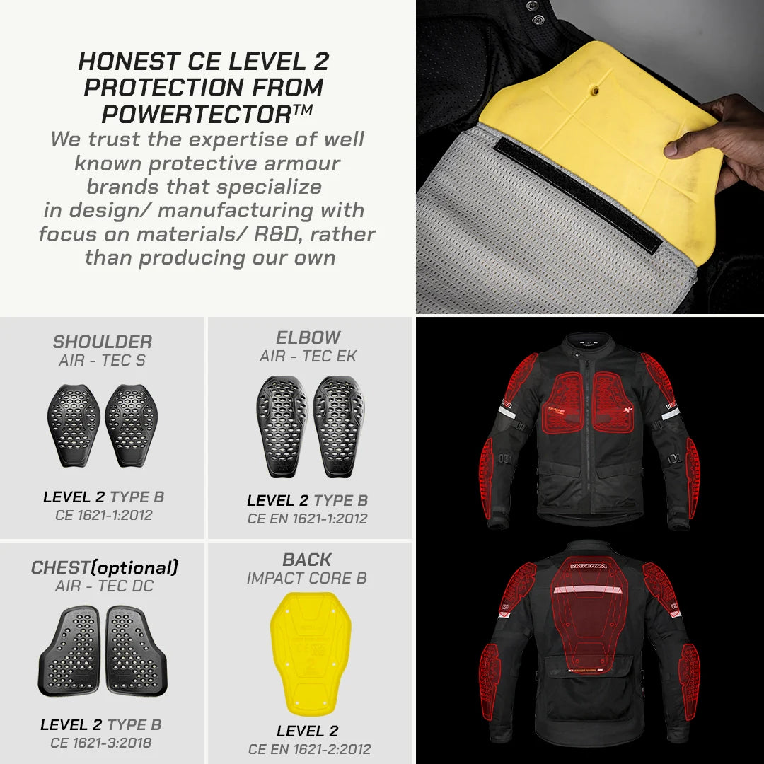 color_common Kruger Air Touring Jacket - CE Level 2 Protection