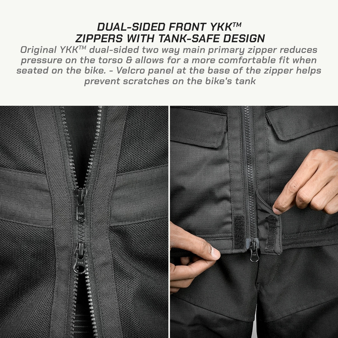 color_common Kruger Air Touring Jacket - Zippers With Tank-Safe Design