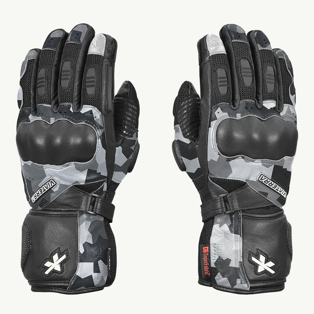 color_common ViaTerra kruger – motorcycle touring riding gloves (camo)