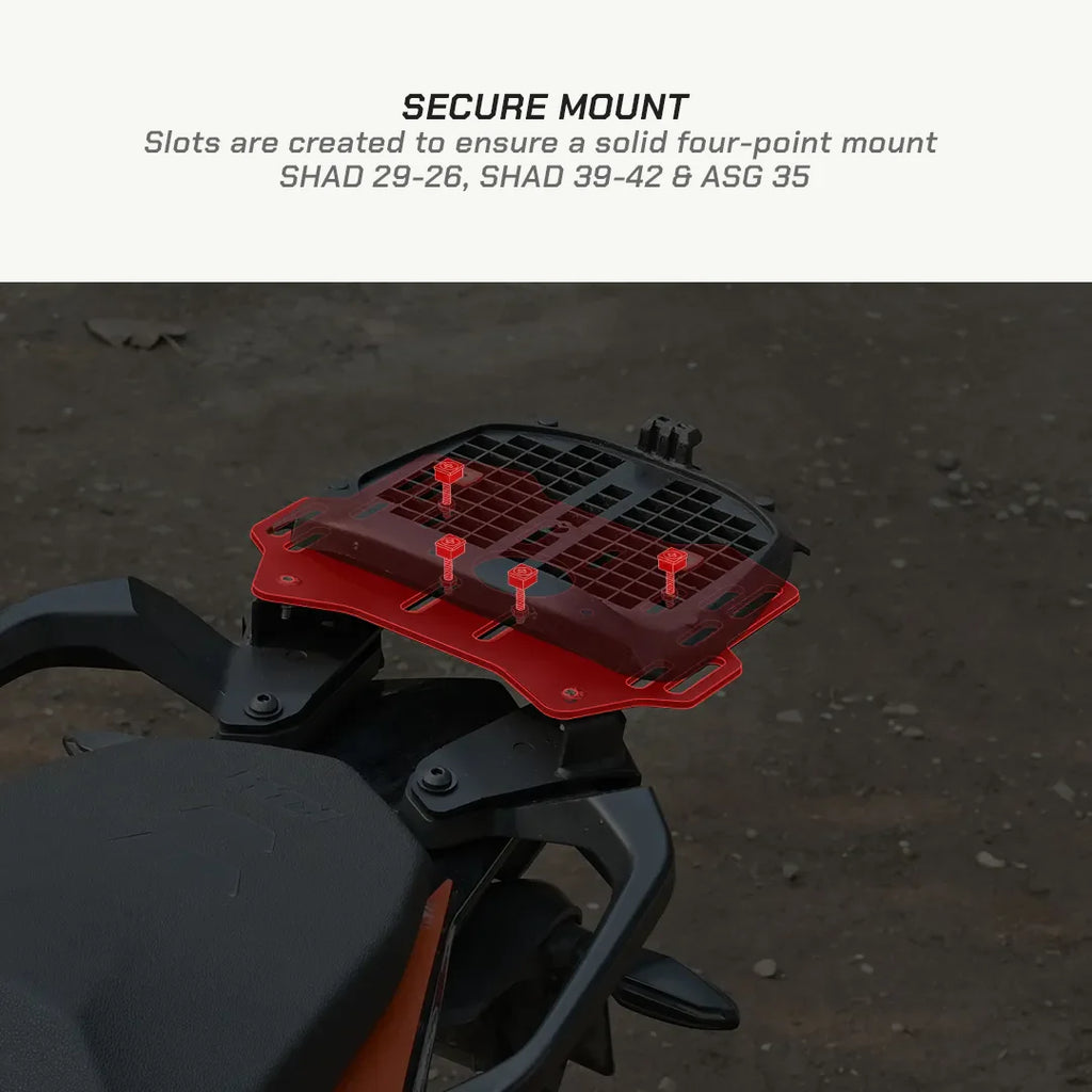 color_common KTM ADVENTURE 250/390 TOP BOX ADAPTER PLATE - Secure Mount