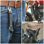 color_common Travel-Friendly Leather Key Holder