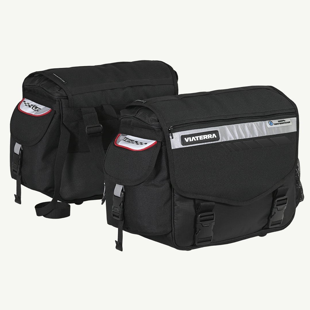 color_common ViaTerra waterproof motorcycle saddlebags