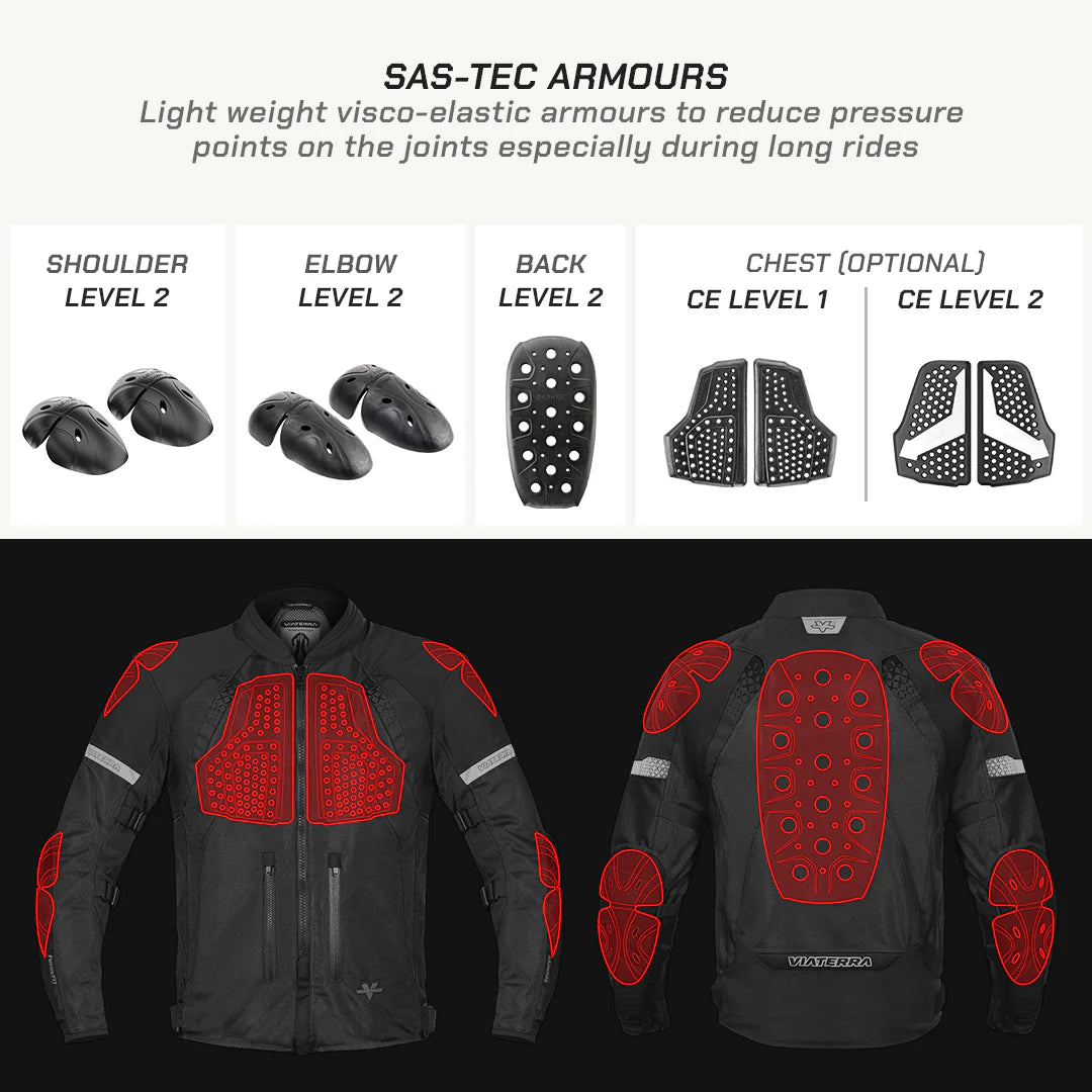color_common SPENCER – STREET MESH MOTORCYCLE RIDING JACKET - SAS-TEC Armours