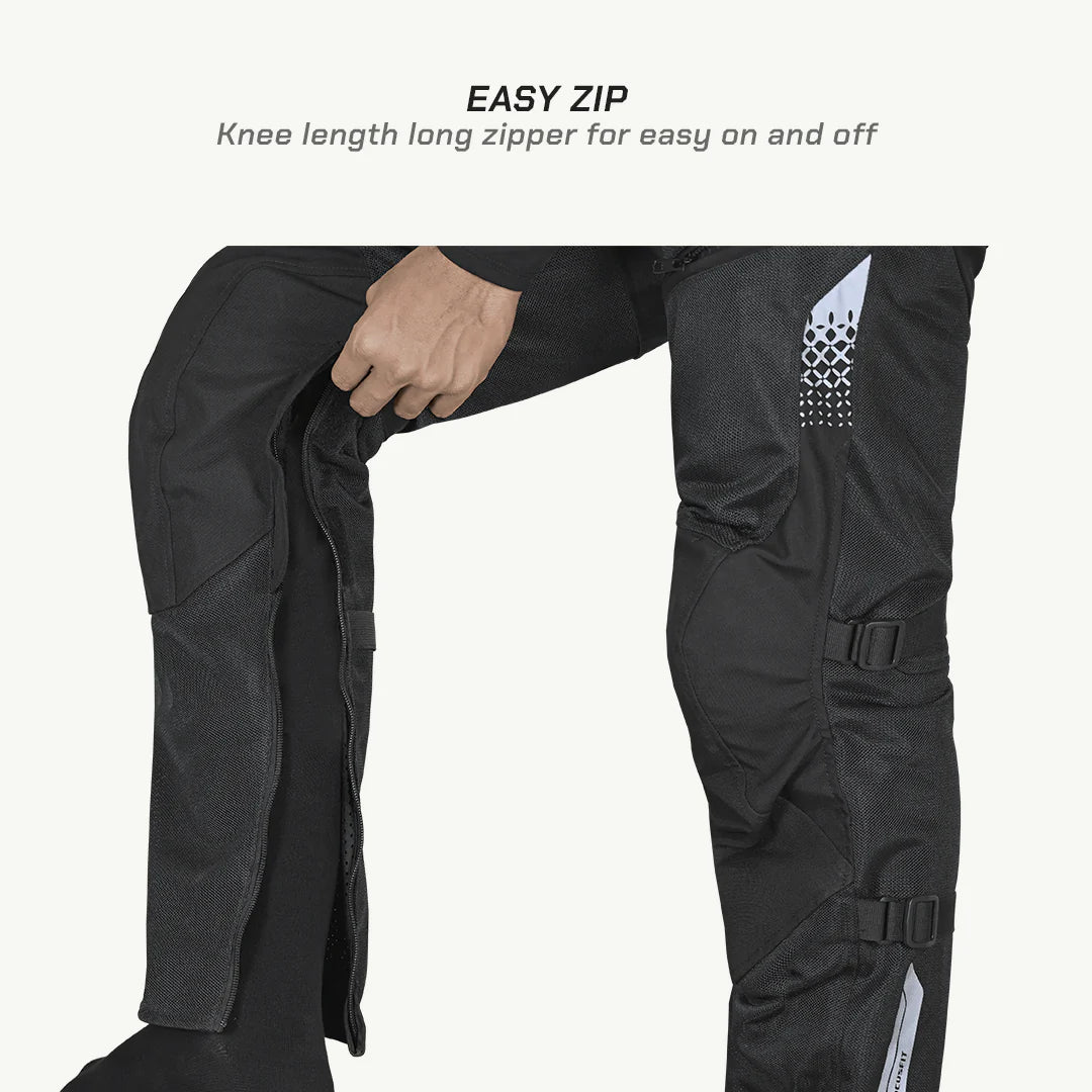 color_common ViaTerra made to order - spencer – street mesh motorcycle riding pants have easy zip