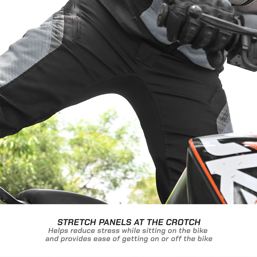 color_common ViaTerra miller – street mesh riding pants with liners have stretch panels at the crotch