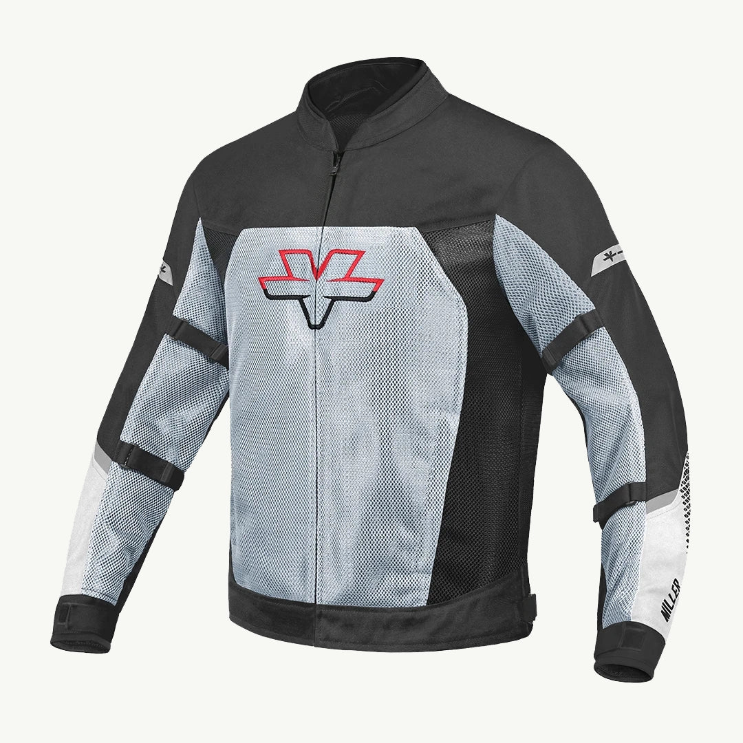 color_common MILLER – STREET MESH RIDING JACKET WITH LINERS (WHITE)