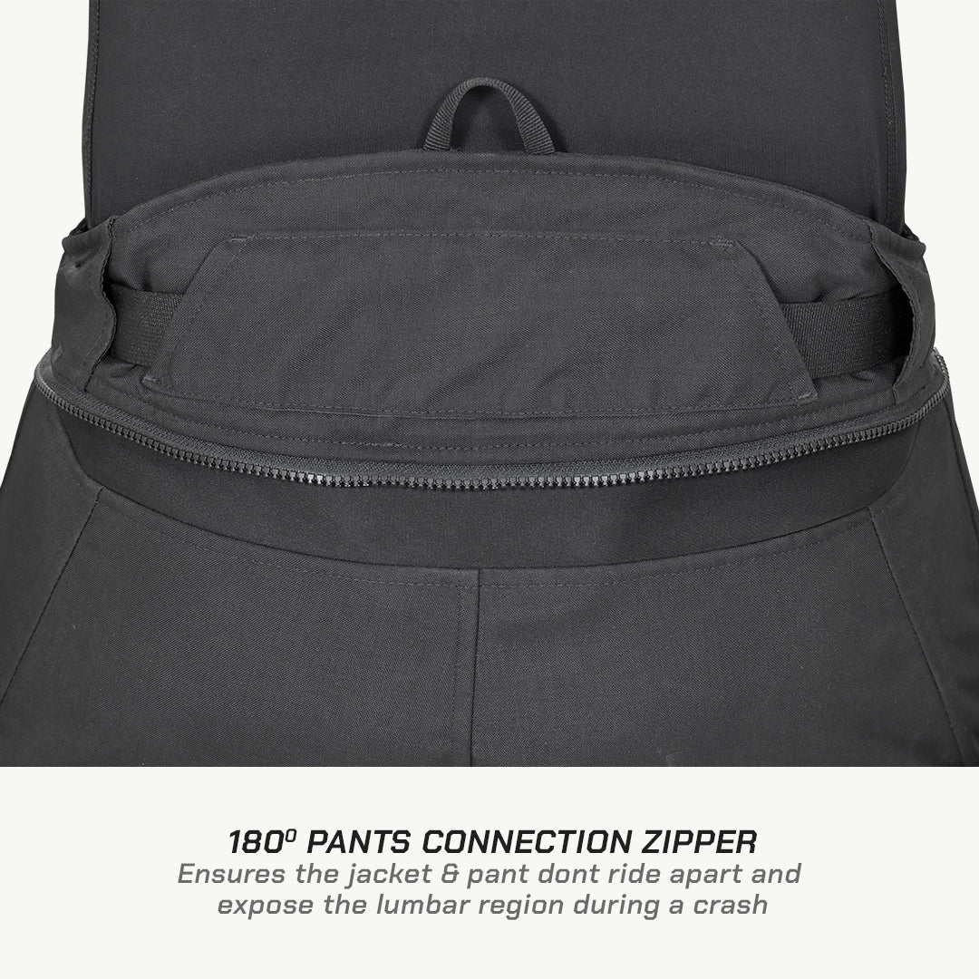 color_common Munro Tailor Made - Street Mesh Motorcycle Riding Pants - 180 Pants Connection Zipper