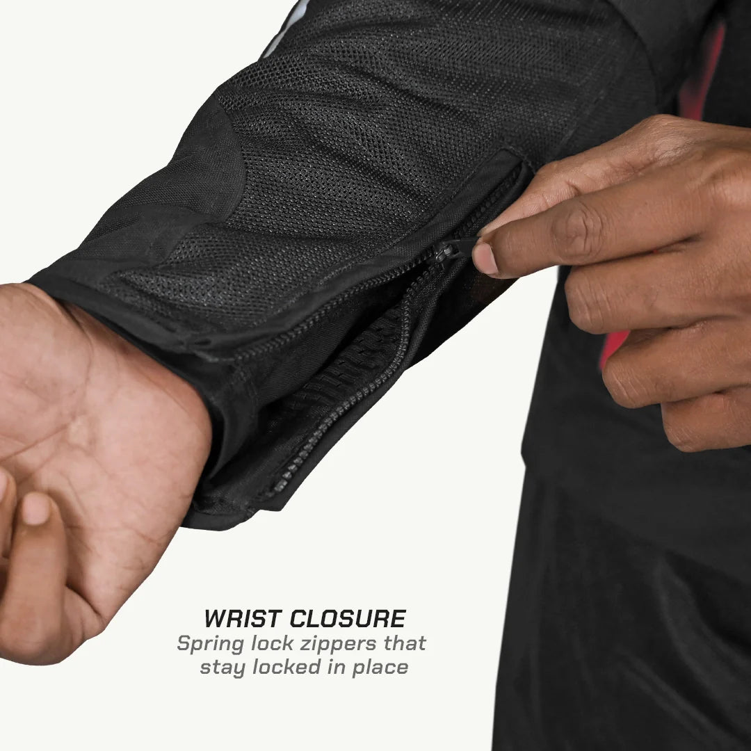 color_common Munro Tailor Made - Street Mesh Motorcycle Riding Jacket - wrist closure