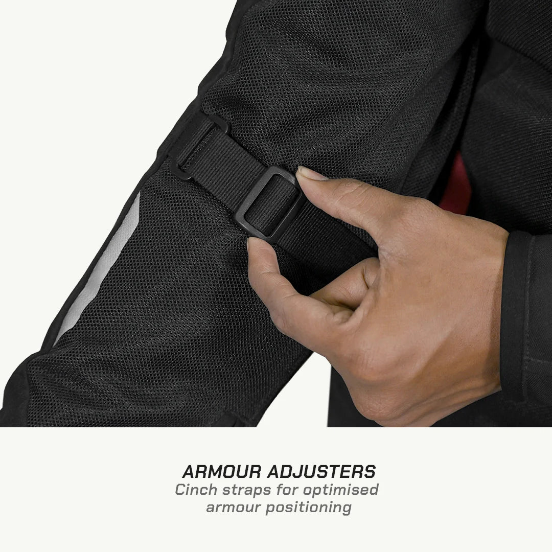 color_common Munro Tailor Made - Street Mesh Motorcycle Riding Jacket - armour ajusters