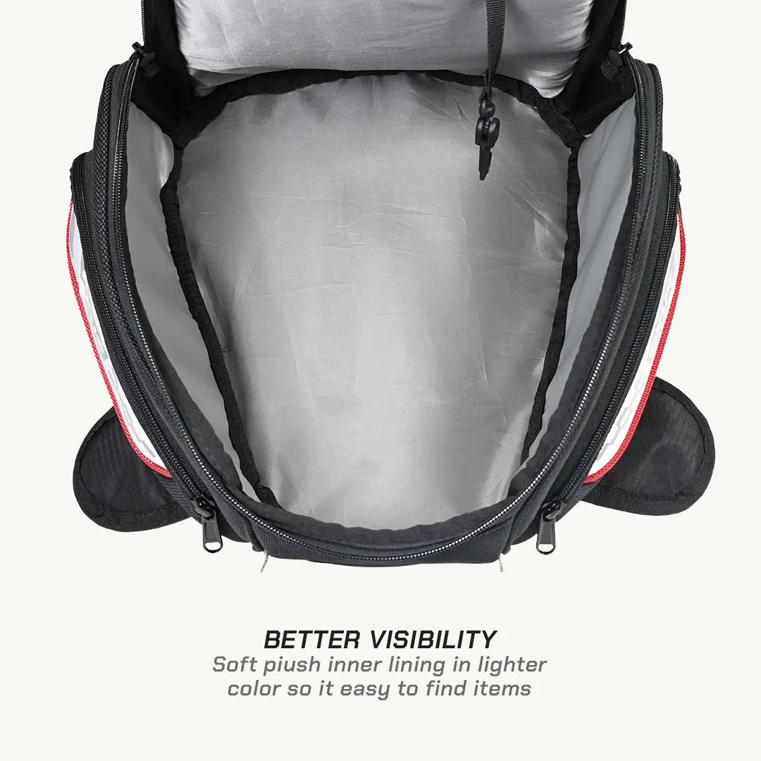 color_common ViaTerra oxus magnetic motorcycle tank bag with better visibility