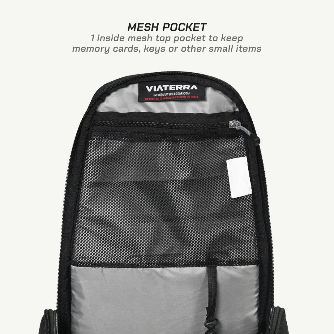 color_common ViaTerra oxus magnetic motorcycle tank bag (strap based) mesh pocket