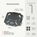 color_common Package contents list for a metal plate