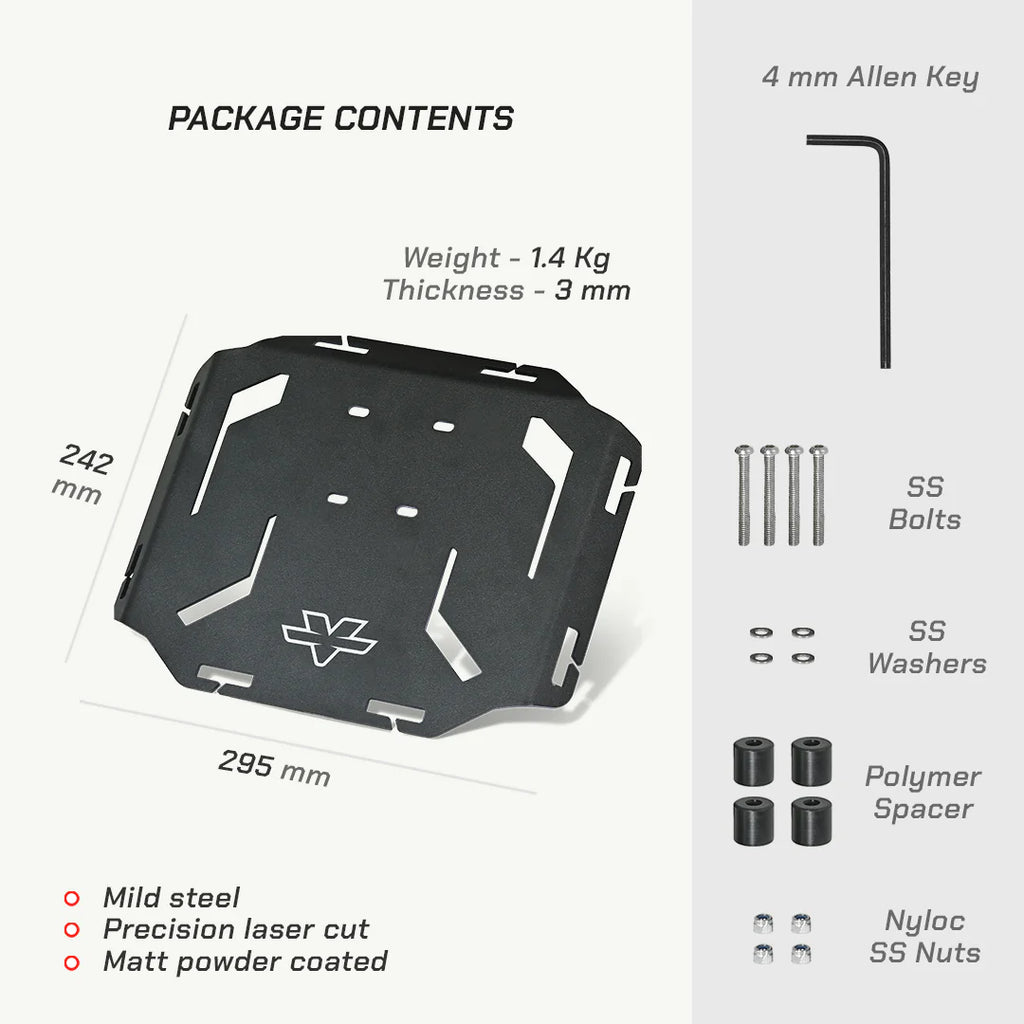 color_common Motorcycle luggage rack attached to a bike