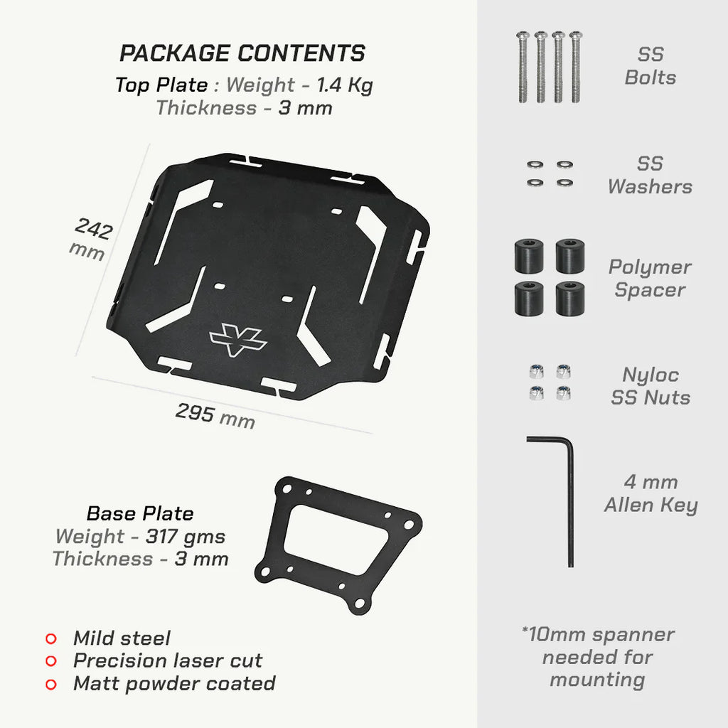 color_common QUICK MOUNT REAR RACK - Royal Enfield Himalayan 2016-20 Quick Mount Rear Rack for RE Himalayan 2016-20 by Viaterra