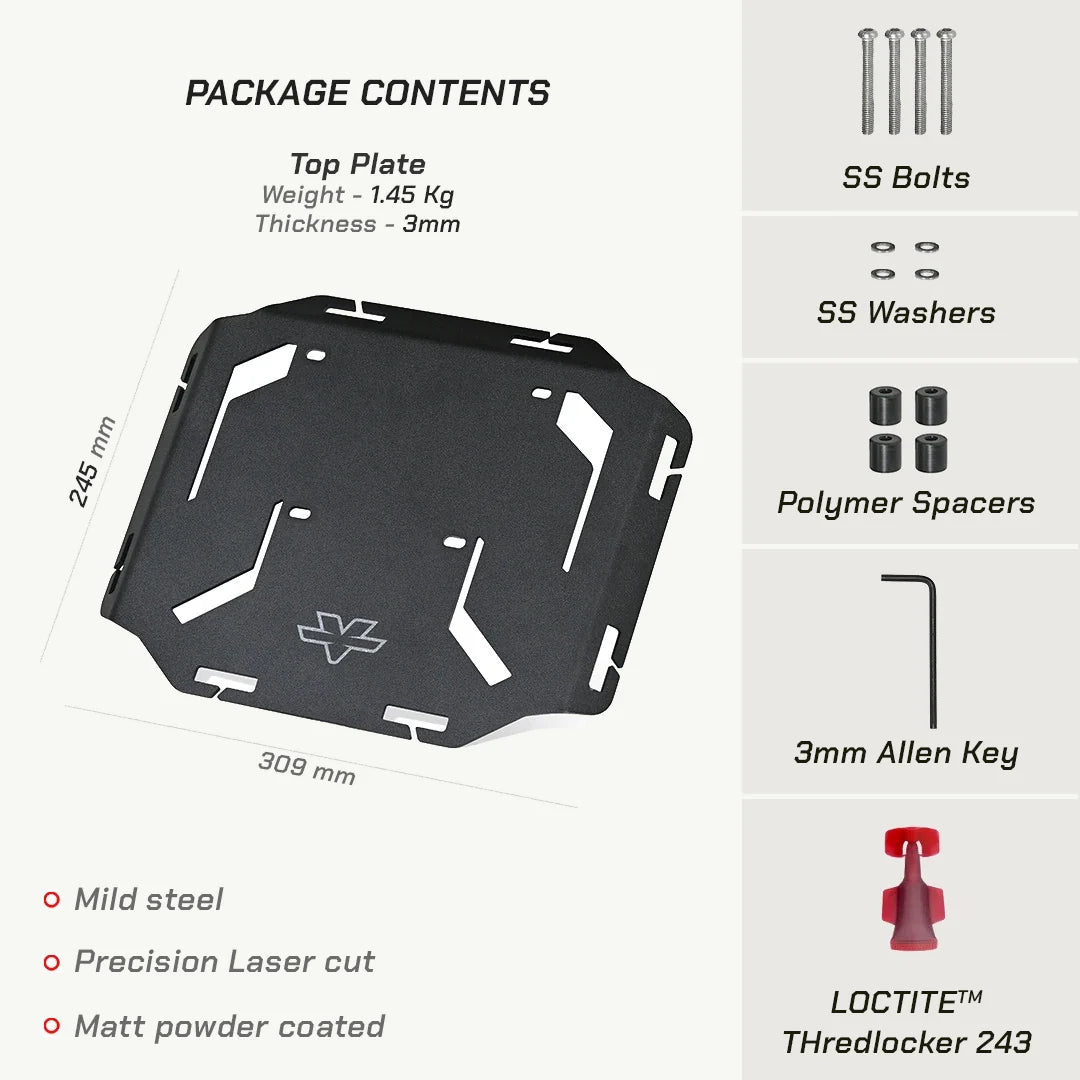 color_common QUICK MOUNT REAR RACK - Suzuki V-Strom SX - Package Contents