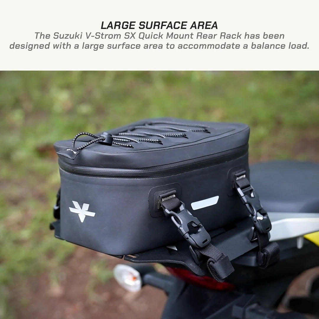 color_common QUICK MOUNT REAR RACK - Suzuki V-Strom SX - Large Surface Area