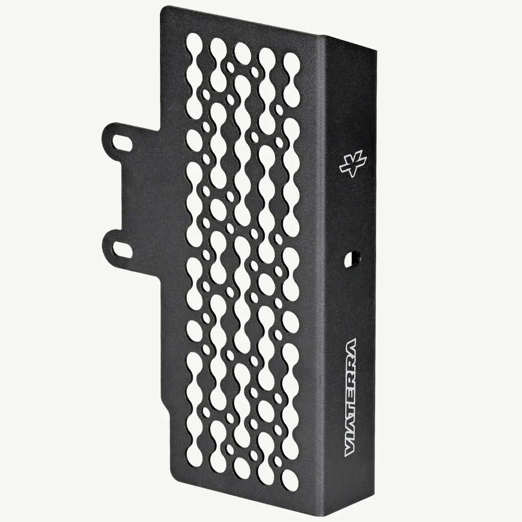 color_black Black ViaTerra radiator guard for Royal Enfield Himalayan