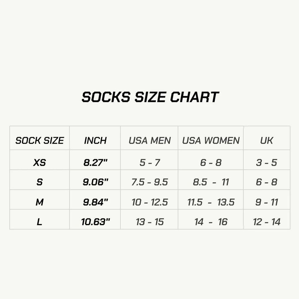 color_common Randy Sun Waterproof Knee High Socks size chart