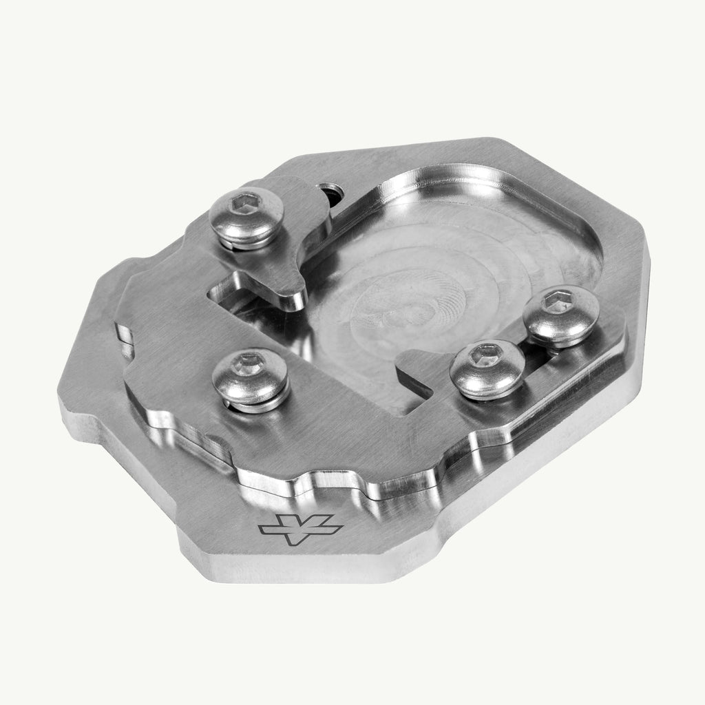 color_common Silver Metal Sidestand Shoe For A Royal Enfield Scram 411 Motorcycle