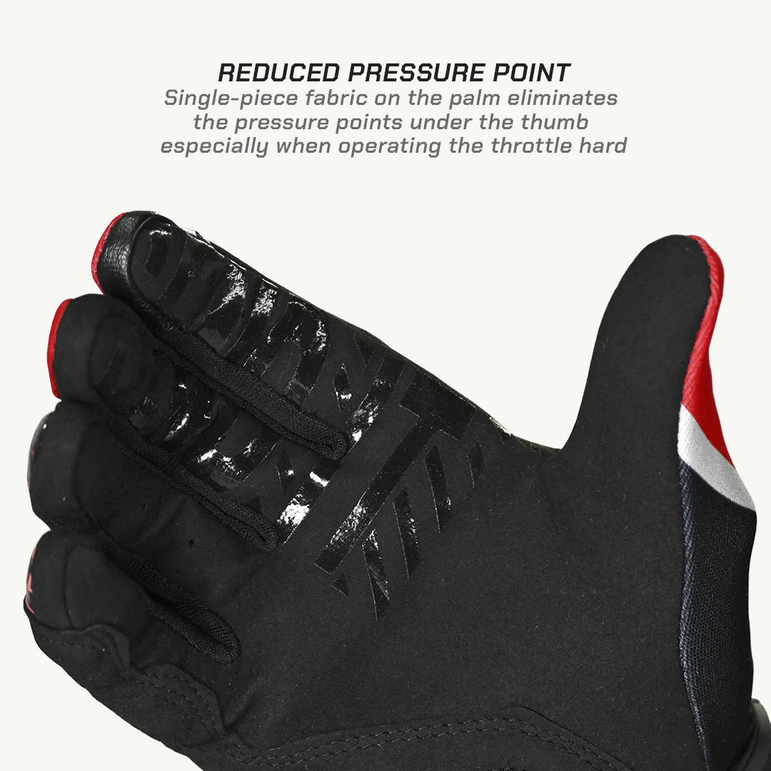 color_red ViaTerra roost – offroad trail riding motorcycle gloves have reduce pressure point