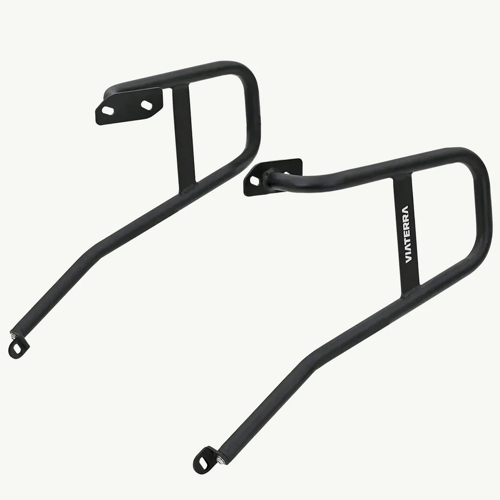 color_black Pair Of Black Metal Saddlebag Stays For A Motorcycle