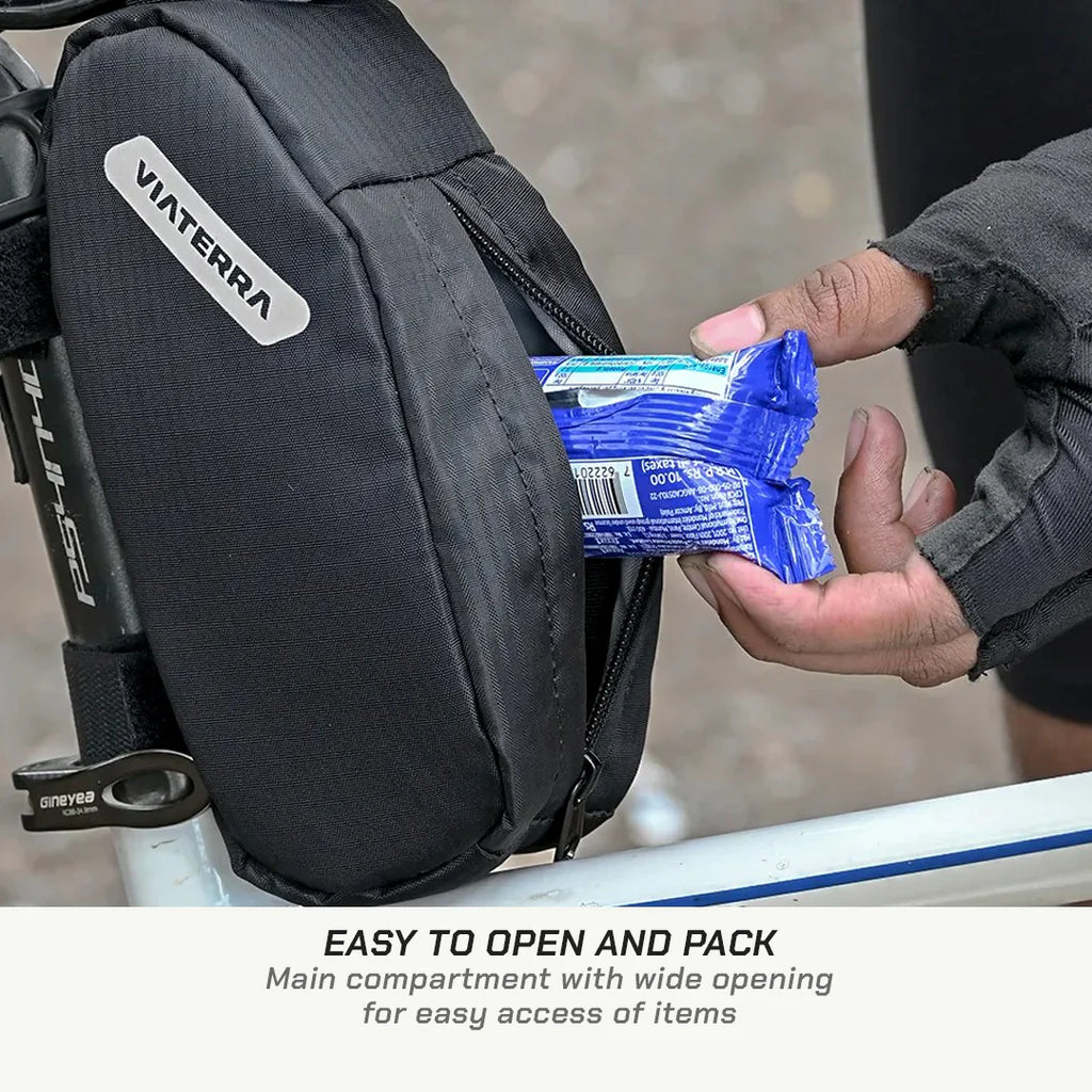 color_common ViaTerra seatpost cycling bag small is easy to open and pack