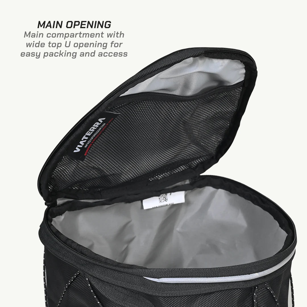 color_common ViaTerra seaty motorcycle tailbag U opening for easy access