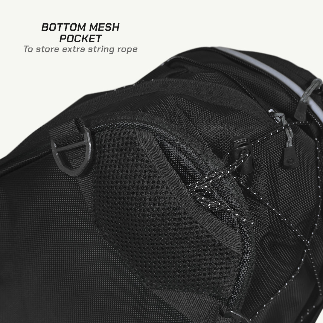 color_common ViaTerra seaty motorcycle tailbag with bottom mesh pocket