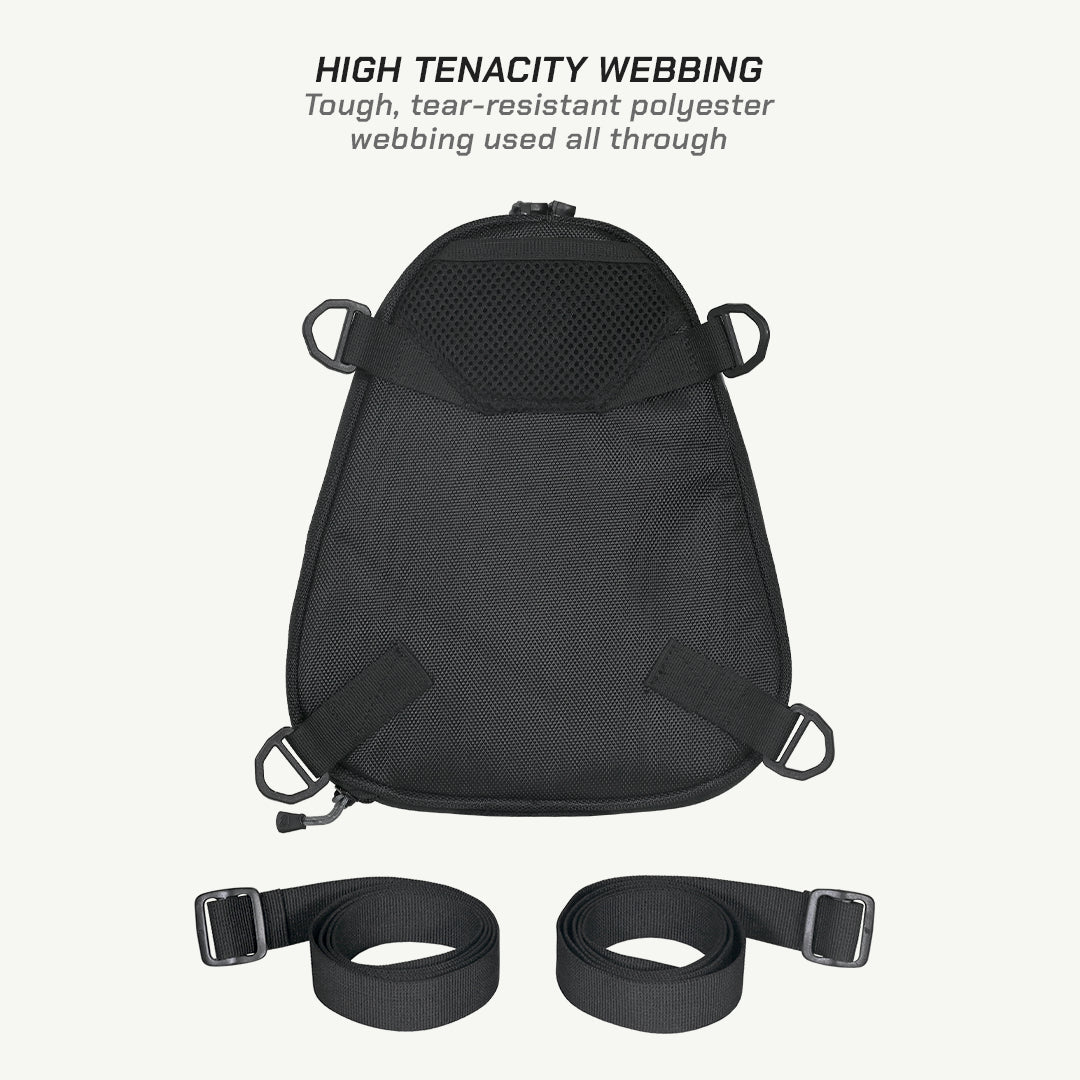 color_common ViaTerra seaty motorcycle tailbag with high-tenacity webbing