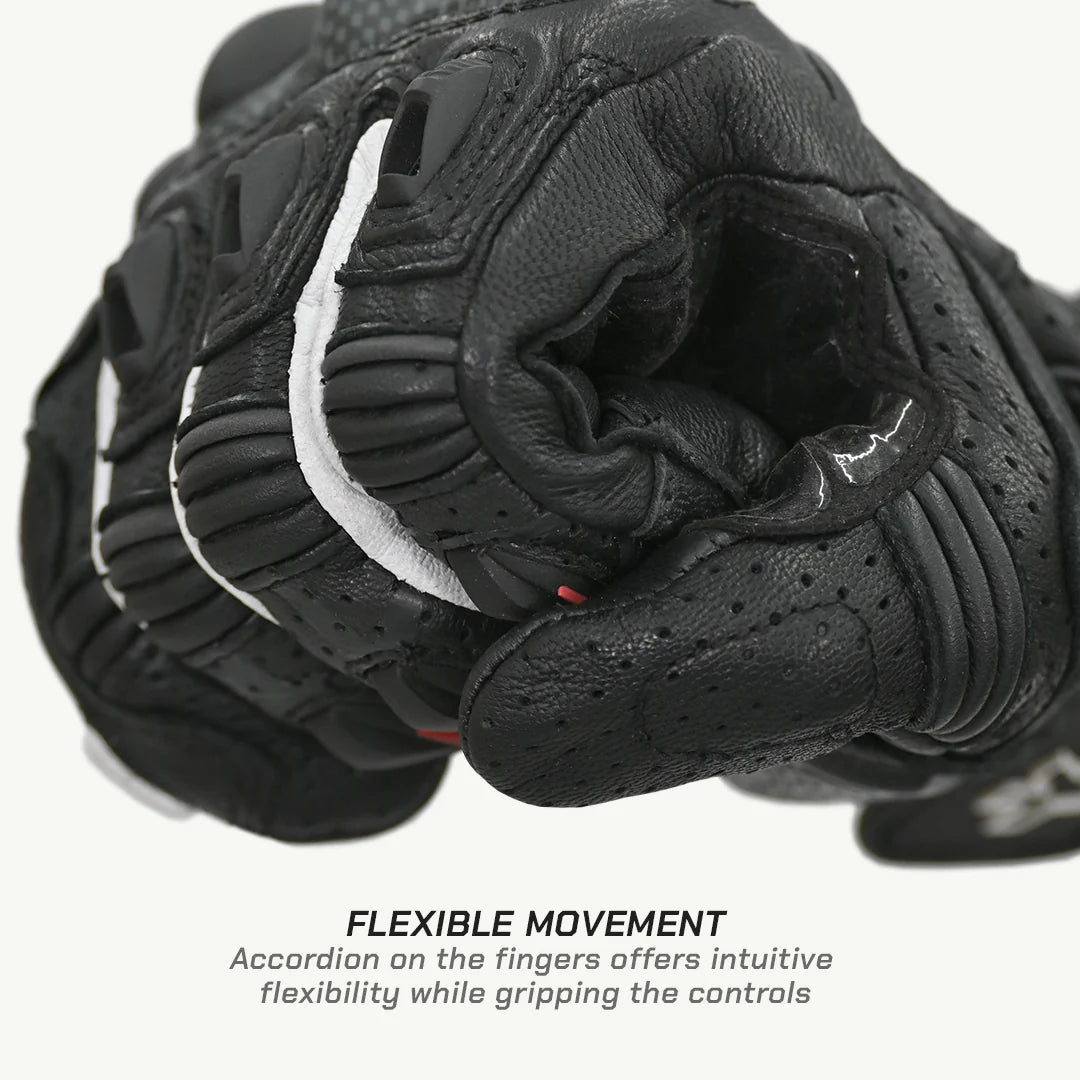 color_common ViaTerra shifter – short motorcycle leather riding gloves that have flexible movement