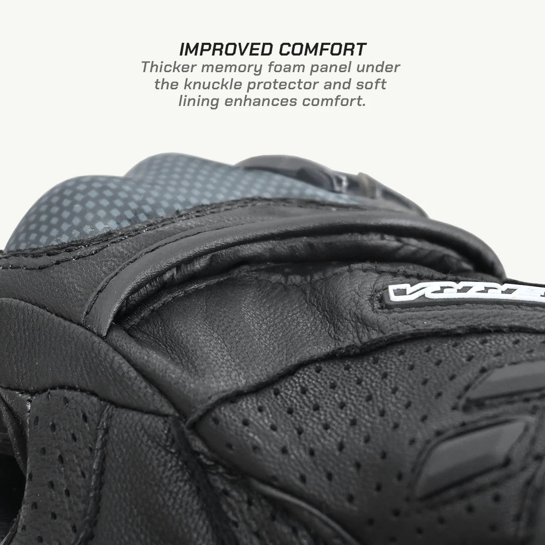 color_common ViaTerra shifter – short motorcycle leather riding gloves that have improved comfort