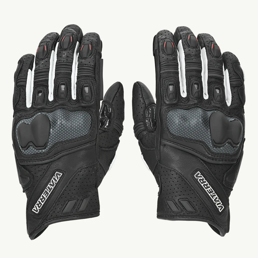 color_common ViaTerra shifter – short motorcycle leather riding gloves - black-1