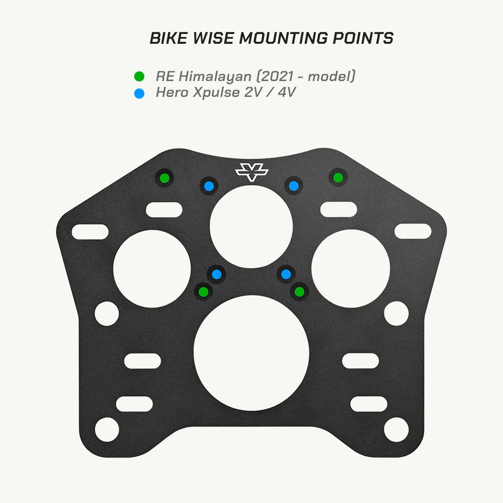 color_common TOP BOX ADAPTER – RE HIMALAYAN BS6 - Bike Wise Mounting Points