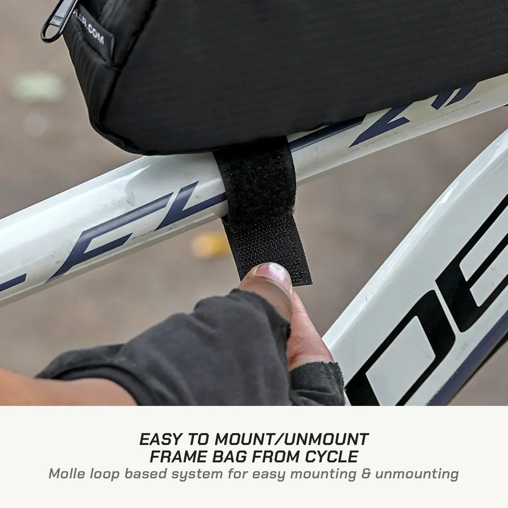 color_common ViaTerra top tube cycling bag is easy to mount and unmount