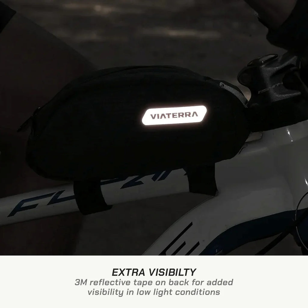 color_common ViaTerra top tube cycling bag have 3M reflective tape