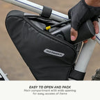 color_common ViaTerra triangle cycling bag is easy to open and pack