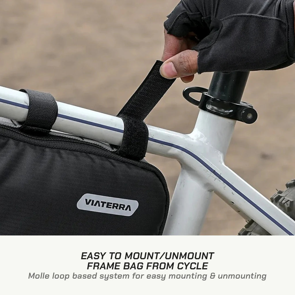 color_common ViaTerra triangle cycling bag is easy to mount and unmount