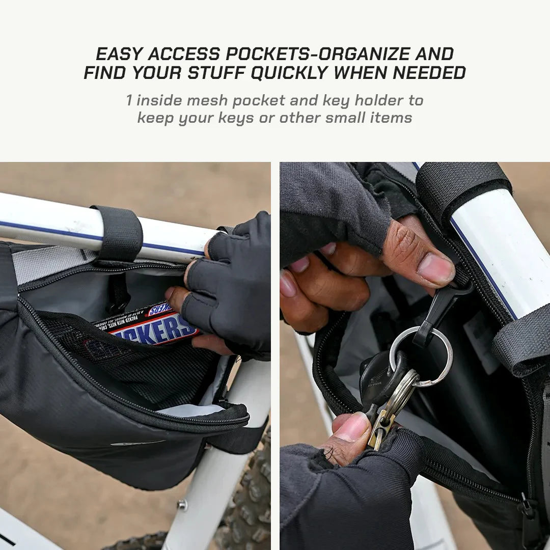 color_common ViaTerra triangle cycling bag has easy access pockets