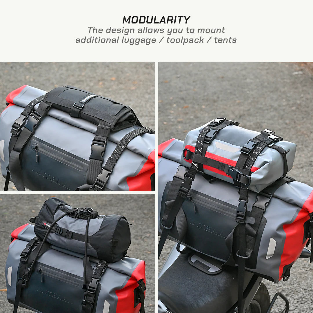 color_common ViaTerra drybag 40l - motorcycle tailbag (universal) has included accessories