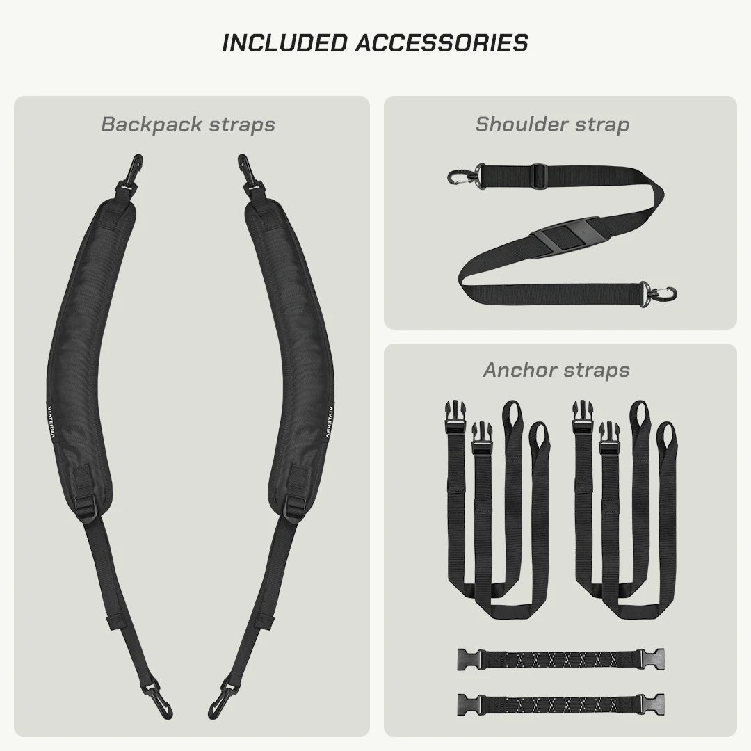 color_common ViaTerra drybag 40l - motorcycle tailbag (universal) which is bulti for modularity