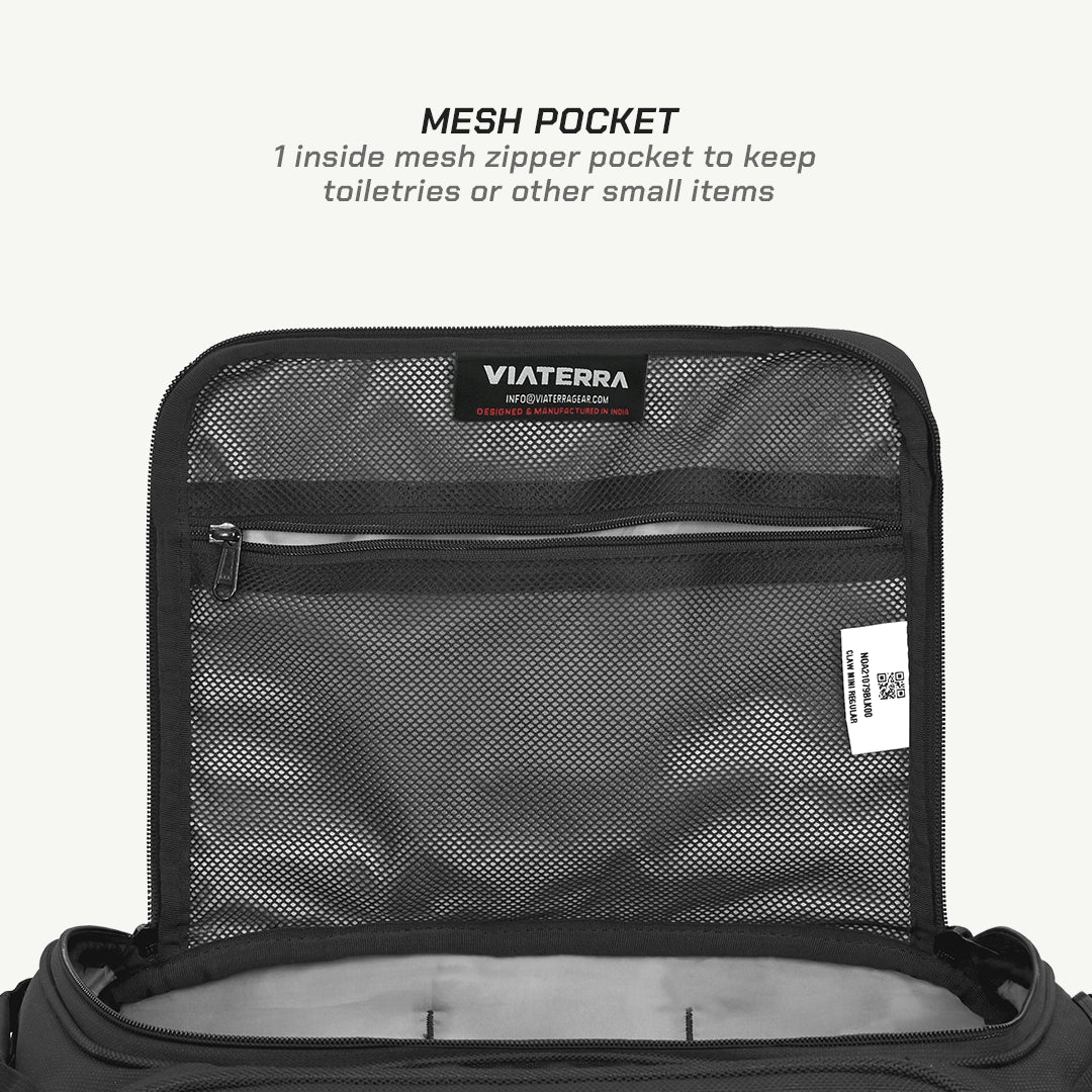 color_common VIATERRA CLAW MINI - UNIVERSAL MOTORCYCLE TAILBAG - Mesh Pocket