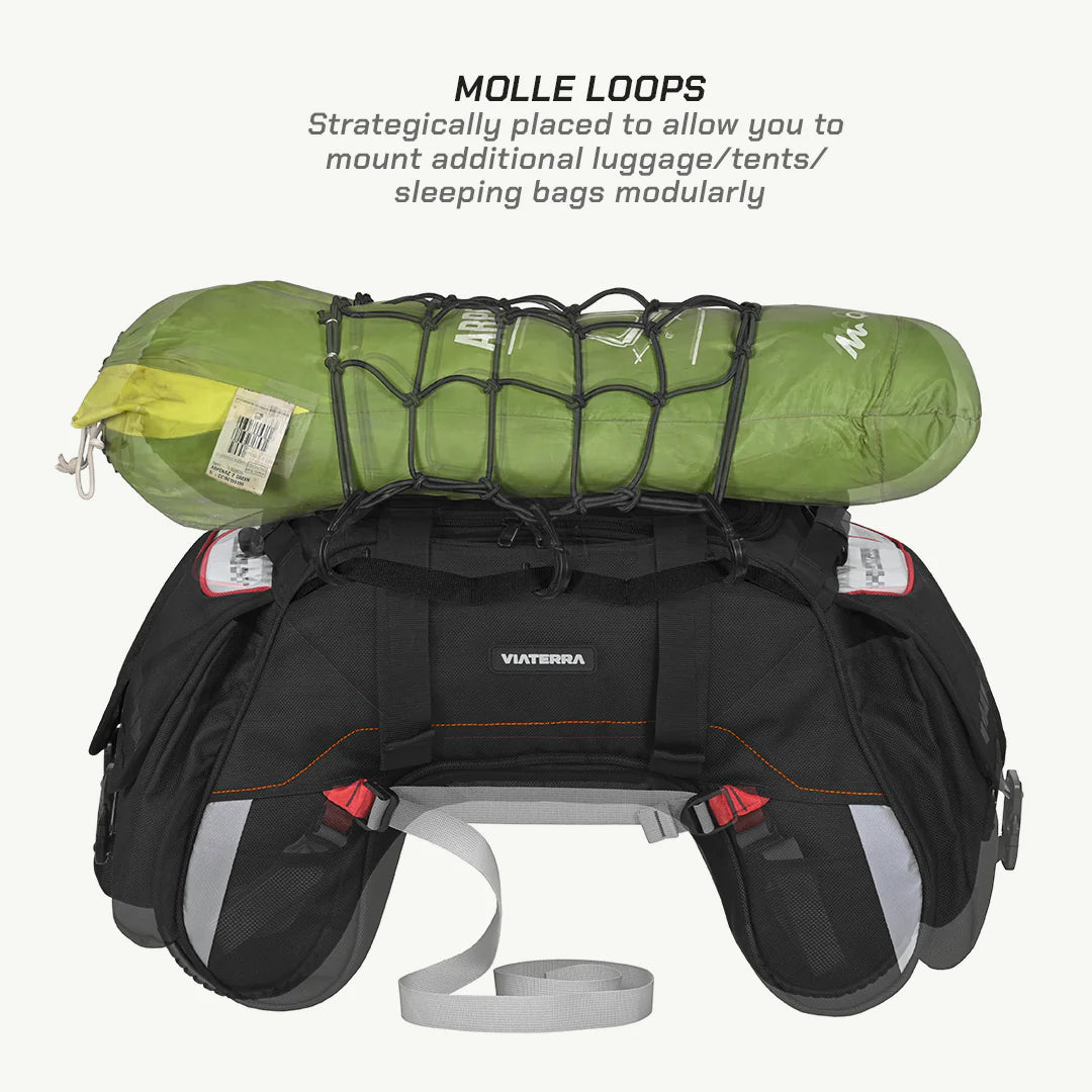 color_common MOTORCYCLE TAILBAG - Molle Loops