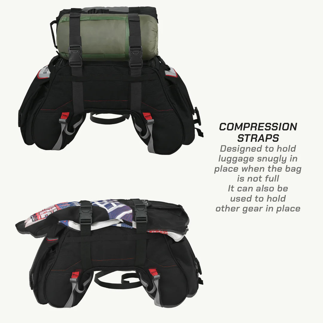 color_common MOTORCYCLE TAILBAG - Compression Straps
